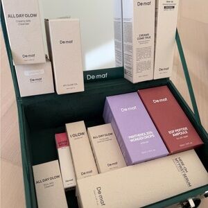 Demaf skincare set with box serum cleanser
